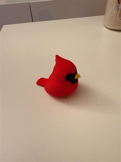 Knitted Cardinal Bird Figurine | Red Cardinal Keepsake | Memorial Sympathy Gift | Desk Decor - Etsy