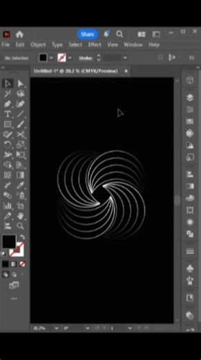 abstract shape in adobe illustrator #illustratortips #abstractdesign