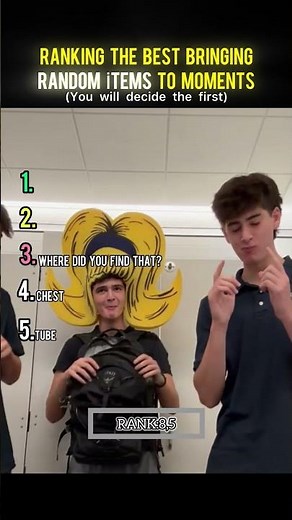 Ranking the best bringing random items moments