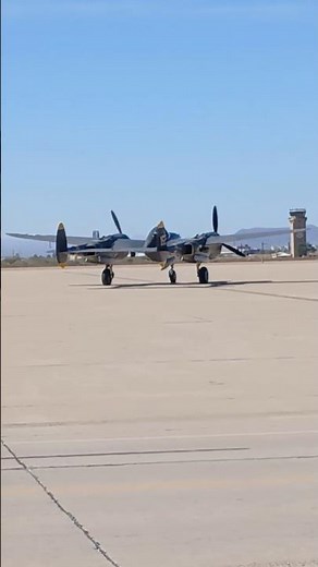 P-38 Lightning and F-22 Taxi at 2025 KDMA Heritage Flight