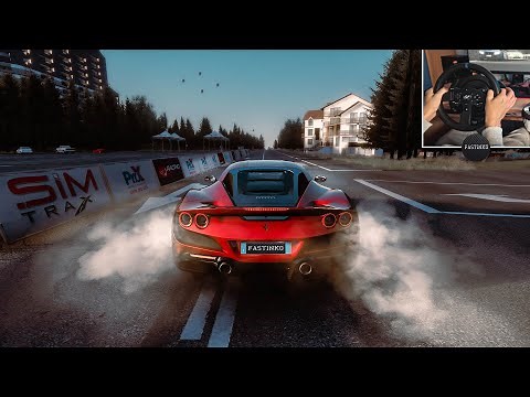 Ferrari F8 Tributo with Novitec Exhaust - Sound Mod - Assetto Corsa | Thrustmaster T300 RS Gameplay