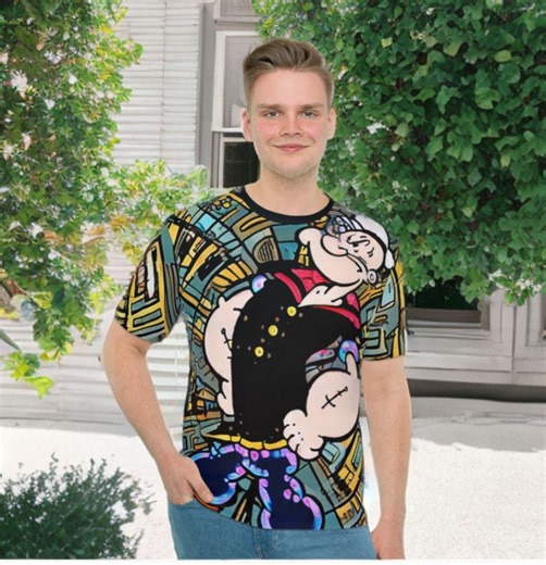 Popeye All-over Print Men's T-shirt: Unique Design Tee - Etsy Canada