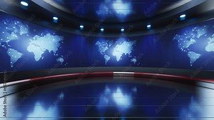 3D Virtual Studio, News Studio Background