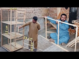 Easy way to made three floor pigeon cage with wooden