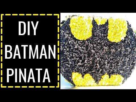 HOW TO MAKE DIY BATMAN PINATA | EASY BIRTHDAY PARTY DECOR FOR KIDS | TUTORIAL | Shalita Kristina