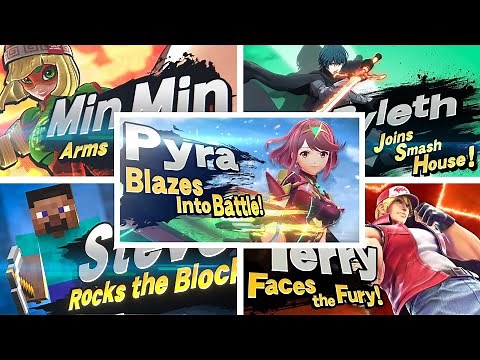 Super Smash Bros Ultimate - All Newcomers Trailers Including Pyra & Mythra