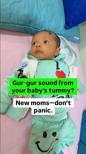 Gur gur sound from newborn stomach #newborn #newmom #baby