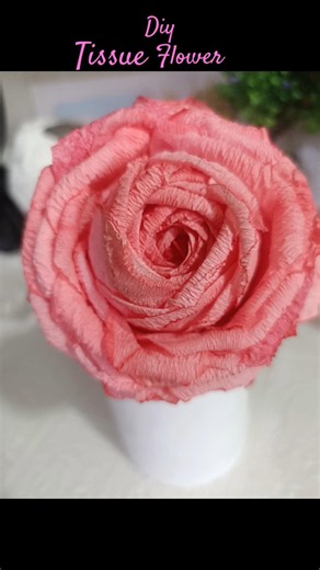 DIY Tissue Rose #short#shortvideo #shortsviral #shortfeed#tissuerose#diycraft #craft ideas #trending