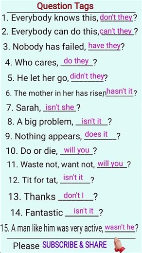 "Tag Questions" | Easy Trick to learn #shorts #yshorts #Englishgrammar