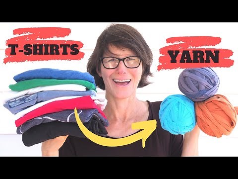 How to Make T-SHIRT YARN | DIY Chunky Yarn | Upcycle T-Shirts | Jump Rope Yarn