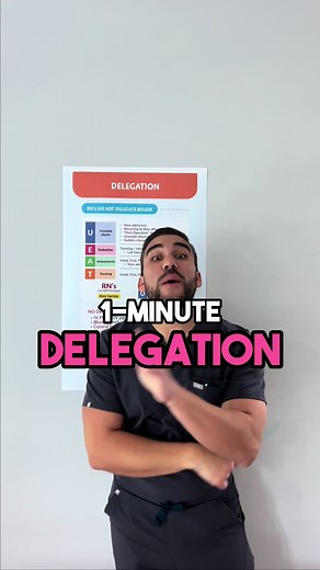 1-Minute Delegation - Quick Lesson with Nurse Mike!🤓 #nursing #delegation #nursingdelegation #nursinglife #nursingschool #nursingstudent #newnurse