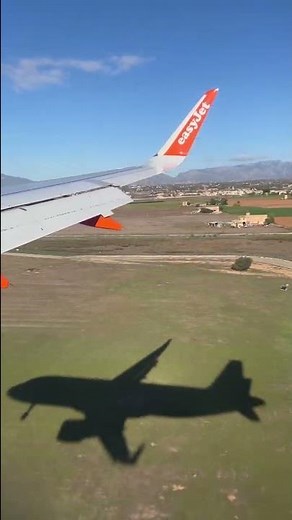 Landing in Palma de Mallorca Airport, Spain
