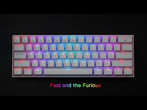Redragon K530 Draconic 60% Compact RGB Wireless Mechanical Keyboard with 16.8 Million RGB Lighting