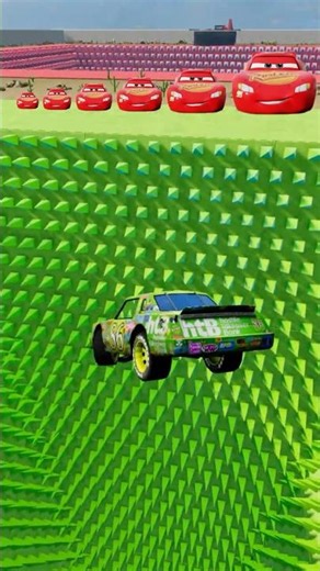 Pixar’s Cars vs SPIKES😱 #beamngdrive #carcrash