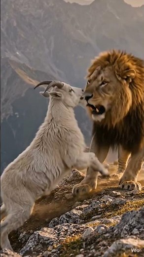 Lion vs Mountain Goat | An Epic Battle for Survival!