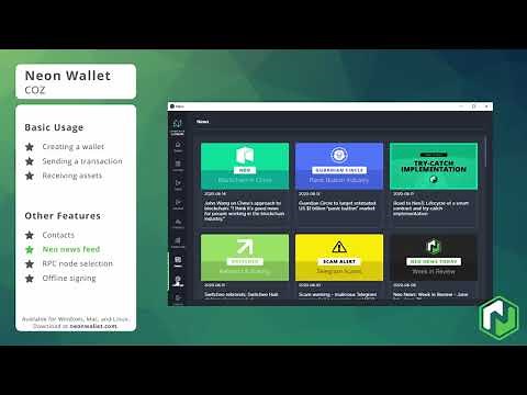 Neon Wallet desktop - Feature introduction