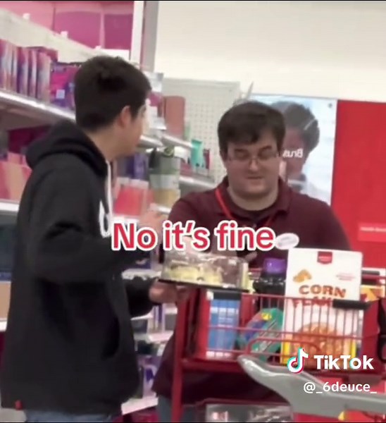 Jeremy had enough of my shit already 😭 i love this guy tho such a cool dude. Youtube: (6deuce) #fyp #funny #prank #pranks #target #publicprank #public