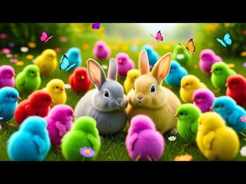 Cute Rainbow Chickens in the Garden 🐣 Hunting Colorful Chickens & Baby Chicks