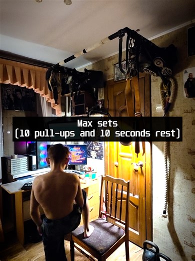 Max's Pull-Up Challenge with 10 Seconds Rest
