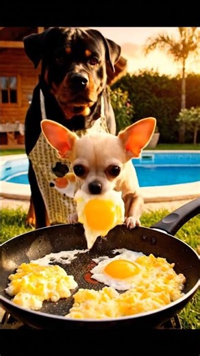 Chihauhau Steal From Chief Rottweiler#AI#Gemini#Viral