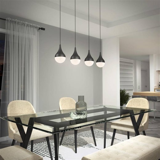 Reviews for Artika Glitzer 24-Watt 4-Light Modern Black Integrated LED Hanging Pendant Light Fixture for Dining Room or Kitchen | Pg 2 - The Home Depot