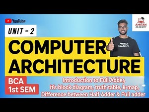 Day10 | Full Adder | Block Diagram,#truthtable,#kmap ,Logic Circuit& Difference from Half Adder|#bca