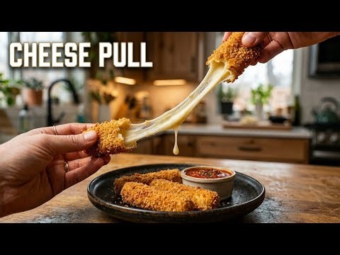 Crispy Mozzarella Cheese Sticks 🤤🧀 | Ultimate Cheese Pull Recipe | ASMR Cooking