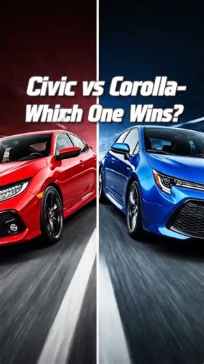 🚗 Honda Civic vs Toyota Corolla – Quick Comparison! #automobile #car