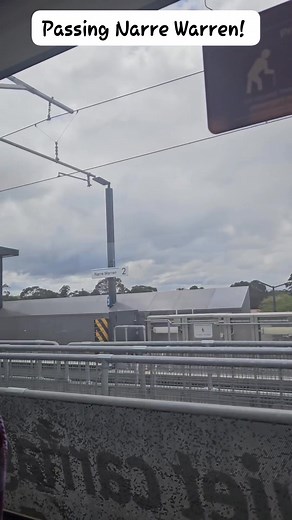 Passing slowly through Narre Warren station on the Pakenham line on...