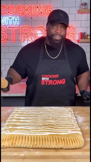 Cport Strong on Instagram: "Beach towel size toaster strudel… from scratch 😮‍🔥 Breakfast don’t gotta be fancy to be fire. #BreakfastIdeas #FoodReels #HomeCooking #BreakfastInspo #CookingReels #FoodContent"