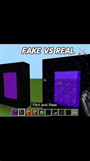 fake Vs real challenge⚔️ #minecraft #shorts