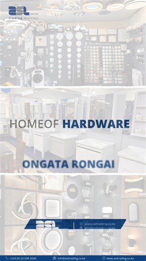 Welcome to the newly revamped ASL Trading Division - Ongata Rongai! 🌟 Step inside and enjoy an elevated experience in our refreshed showroom. Discover the same trusted quality and wide range of top hardware brands, now in a space designed for you. Come explore, get inspired, and let's build together. #HomeOfHardware #TujengeNaASL #ASLTrading #OngataRongai #ShowroomRevamp #CustomerExperience | ASL Trading Division
