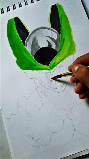 cell drawing ✨️ from dragon ball z #dbz #short