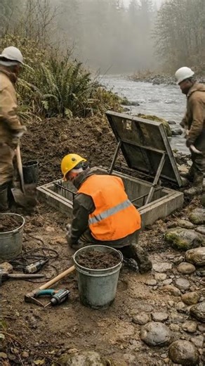 Riverside Bunker Construction — Hidden Entrance Timelapse #aiconstruction #aishorts #ai #aivideo