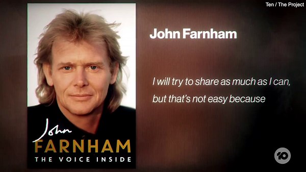 Sarah Harris stunned hearing John Farnham's voice after surgery