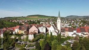 The historic old town of Engen in Hegau, Constance district, Baden-Wuerttemberg, Germany, Europe