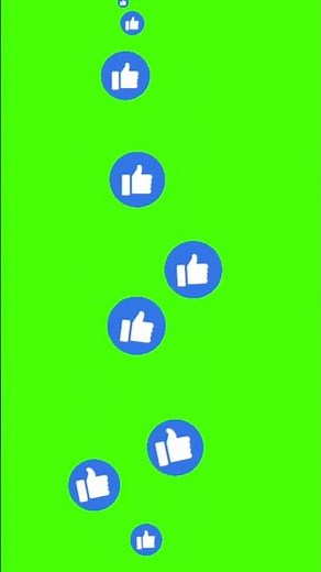 YouTube Instagram Facebook WhatsApp like button in green screen | thumbs-up Green Screen