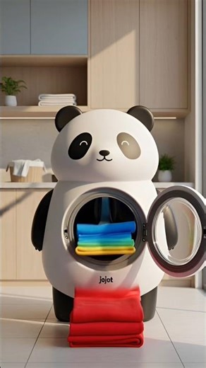 Automatic Panda Washing iron and fold machine #futureguide #lifehacks #diy #viralgadgets #shorts