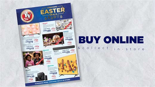37K views · 55 reactions | Buy Online & Collect In-store. Enjoy our Easter Cracking Deals with a seamless shopping experience. From top-notch quality furniture to must-have appliances, we have something for everyone at unbelievable prices. Hurry while stocks last! SHOP ONLINE: https://www.tvsales.co.zw/categories/cracking-easter-deals/ | TV Sales & Home | Facebook