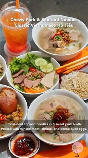 Chewy Pork & Seafood Noodles: Classic Vietnamese Hủ Tiếu #vietnam #food