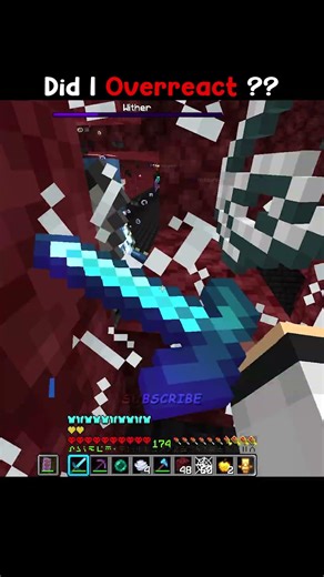 Did I Overreacted ?? #minecraft #mlgclutch #pvp #clutch #manhunt