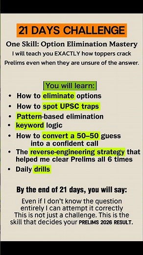 21 Days of Challenge for Prelims2026 #iasprelims2026