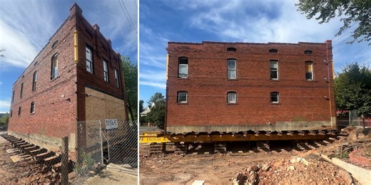 Historic Leeper-Wyatt building moved to a new Charlotte location (Pt. 1)