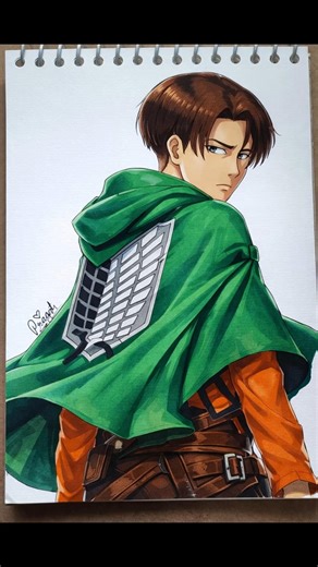 Drawing Levi Ackerman from attack on Titan #animeart #attackontitan #leviackerman