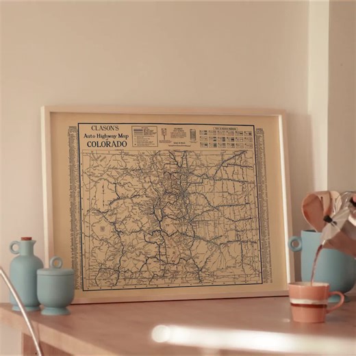 Vintage Colorado Road Map Print: 1926 Wall Art - Etsy