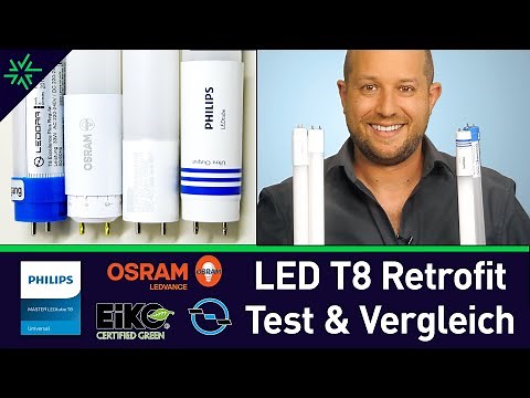 Test + comparison: The best LED replacement for T8 fluorescent lamps: Osram, Philips, Eiko, Ledora