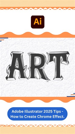 26K views · 176 reactions | Adobe Illustrator 2025 Tips - How to Create Chrome Effect . Follow : Vipul Graphics . Thanks ❤️ . #illustrator #adobe #illustration #vector #art #chrome #effects #graphics #design #designer #graphicdesign #graphicdesigner #vipulgraphics #explore | Vipul Graphics | Facebook