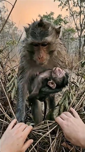 She Didn’t Know Her Baby Had Died Hours Ago - #Shorts #monkey