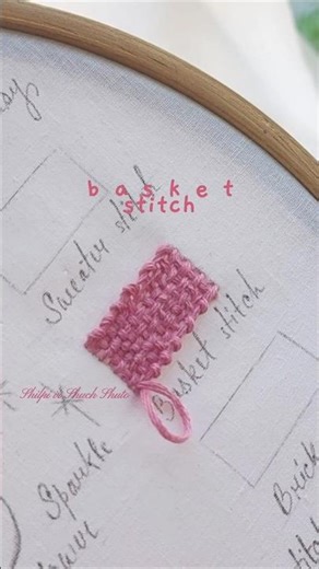 Basket stitch tutorial | Easy and colorful for absolute beginners