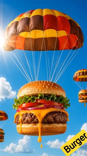 Sky Delivery Burger🤩🍔#ytshorts #shorts#trending #viral #burger #advertising#digitalart#food #burger